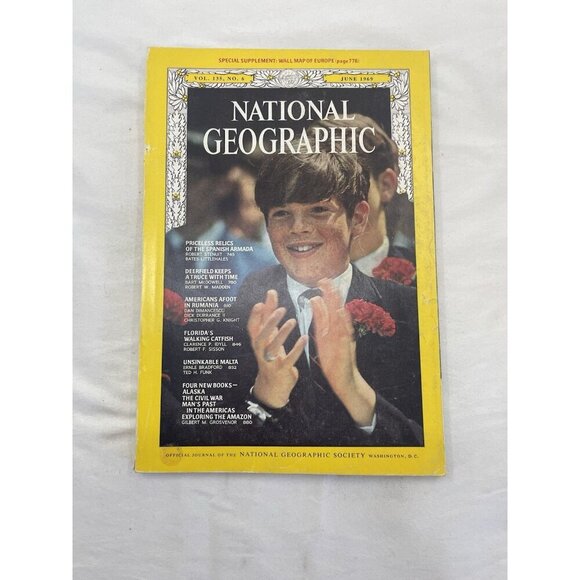 Nat Geo Mag June 1969 Single Vtg Issue World Decor Geo Photo Collect - Picture 1 of 10